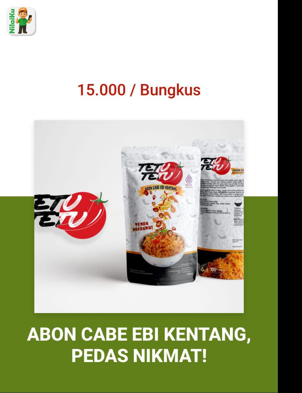 abon cabe Ebi Kentang tetu tetu
