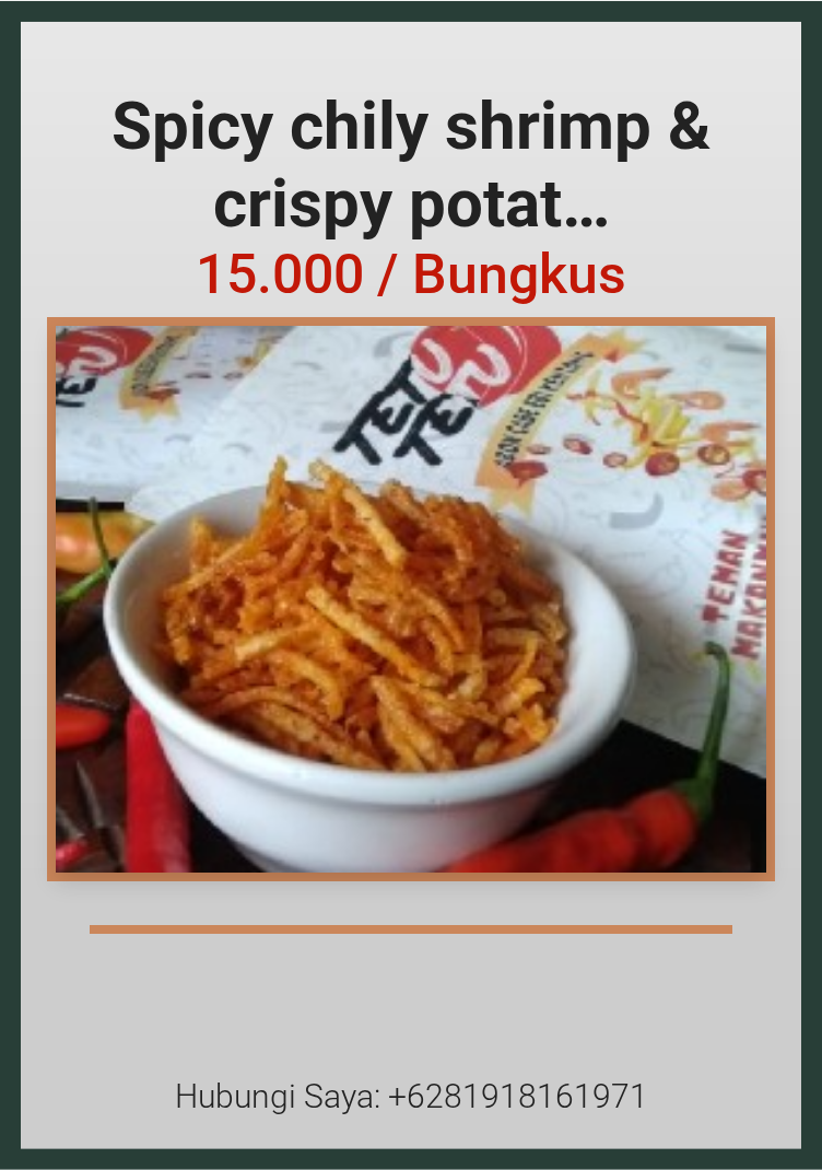 Spicy chily shrimp & crispy potatoes