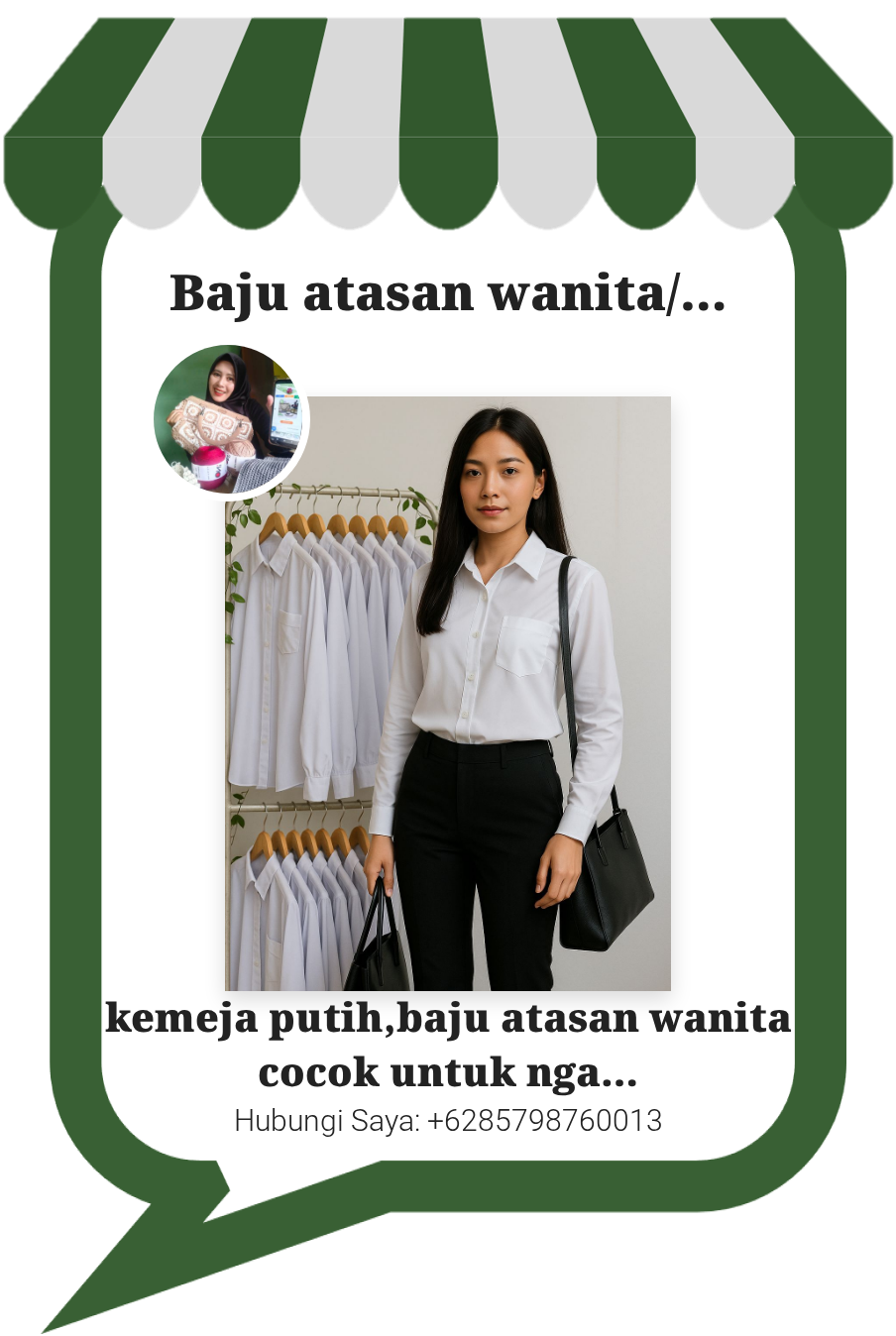 Baju atasan wanita/kemeja putih
