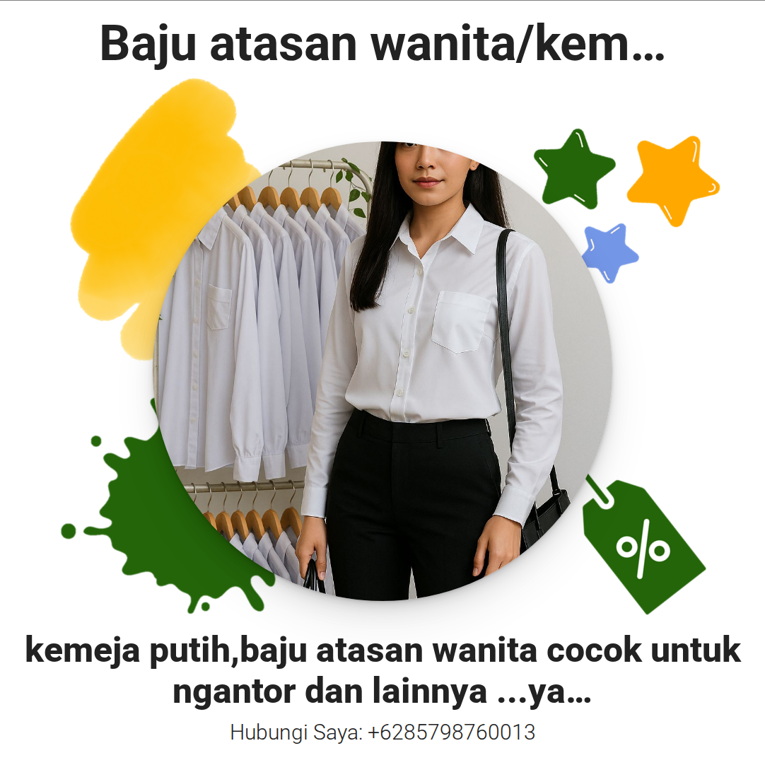 Baju atasan wanita/kemeja putih