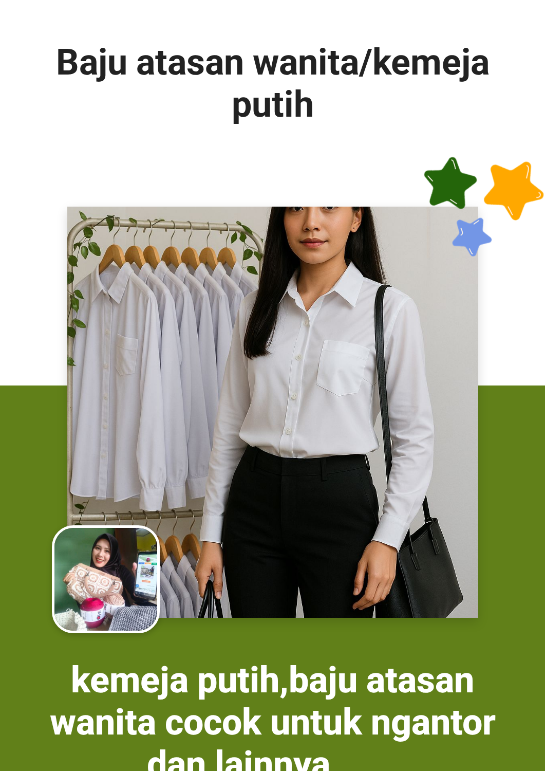 Baju atasan wanita/kemeja putih