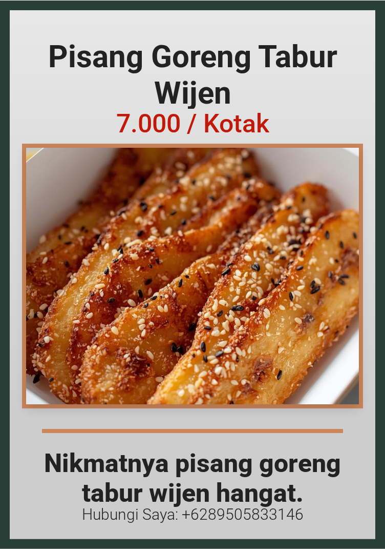 Pisang Goreng Tabur Wijen