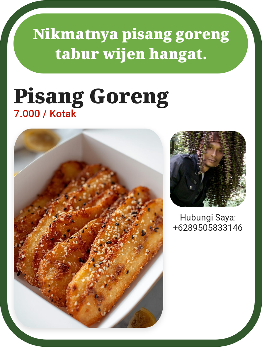 Pisang Goreng Tabur Wijen