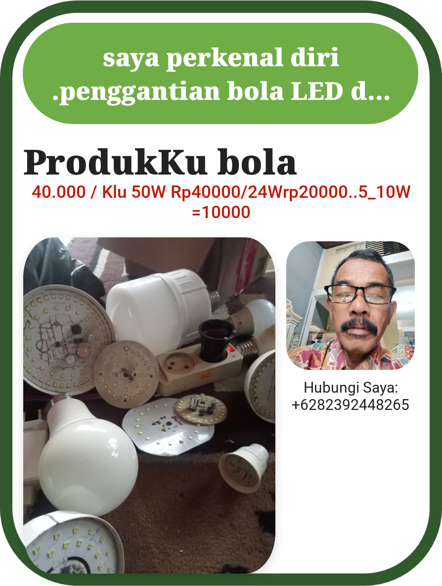 ProdukKu bola lampu led rumahan yg putusdi ganti baru lagi LED nya