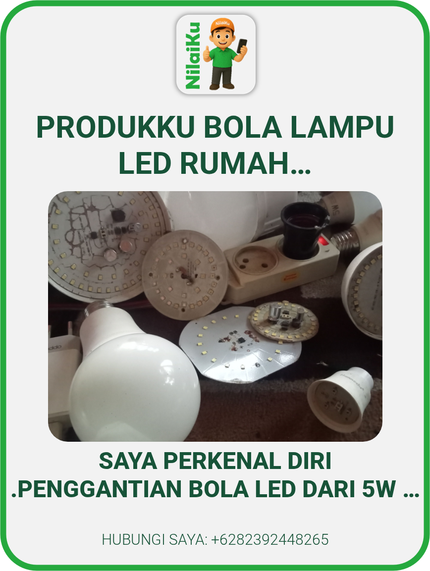 ProdukKu bola lampu led rumahan yg putusdi ganti baru lagi LED nya