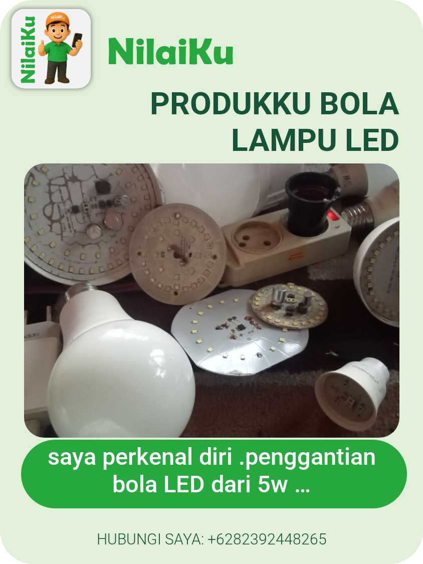 ProdukKu bola lampu led rumahan yg putusdi ganti baru lagi LED nya