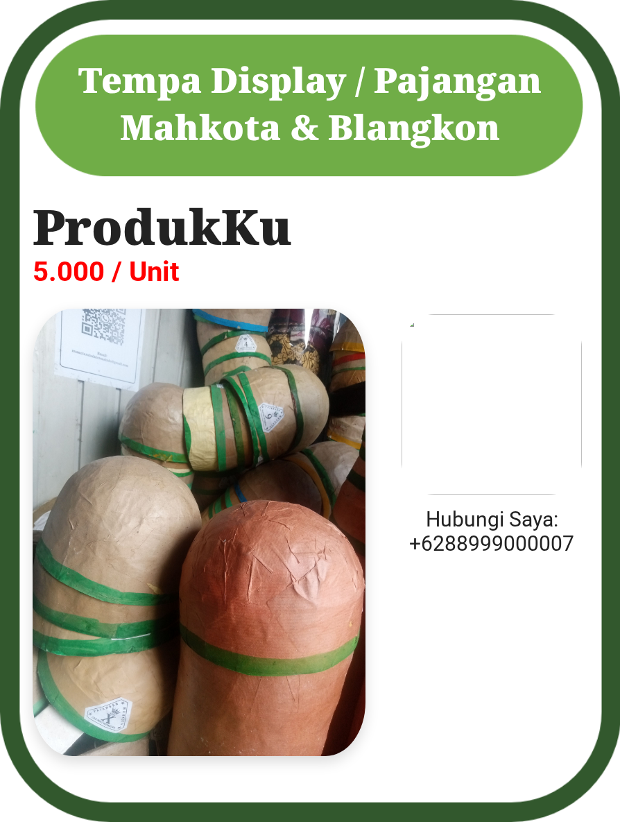 TEMPAT DISPLAI_MAHKOTA & BLANGKON