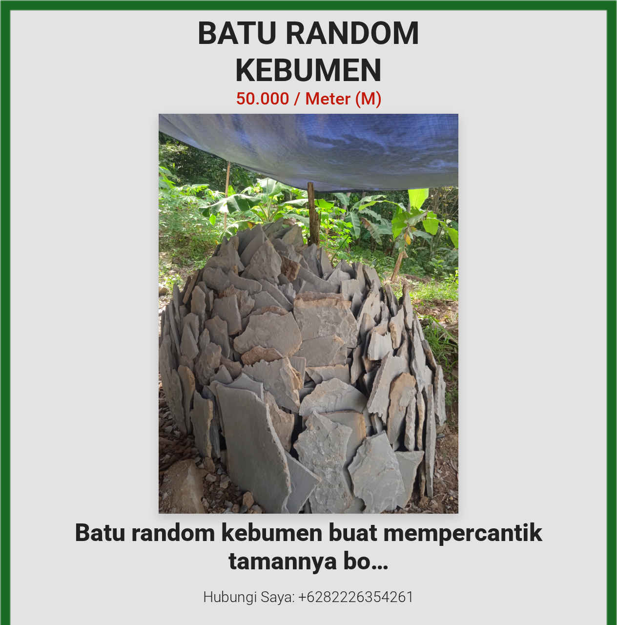 BATU RANDOM KEBUMEN