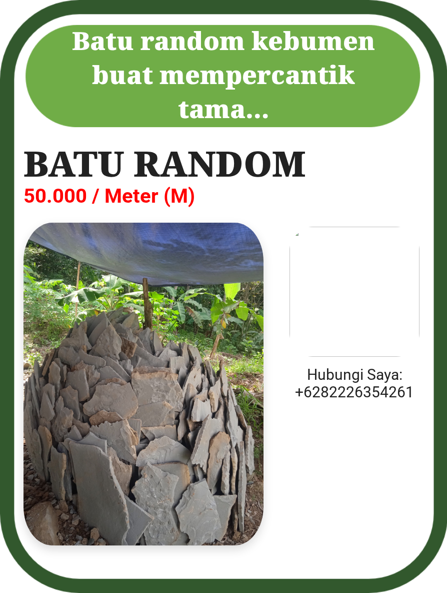 Promosi BATU RANDOM KEBUMEN