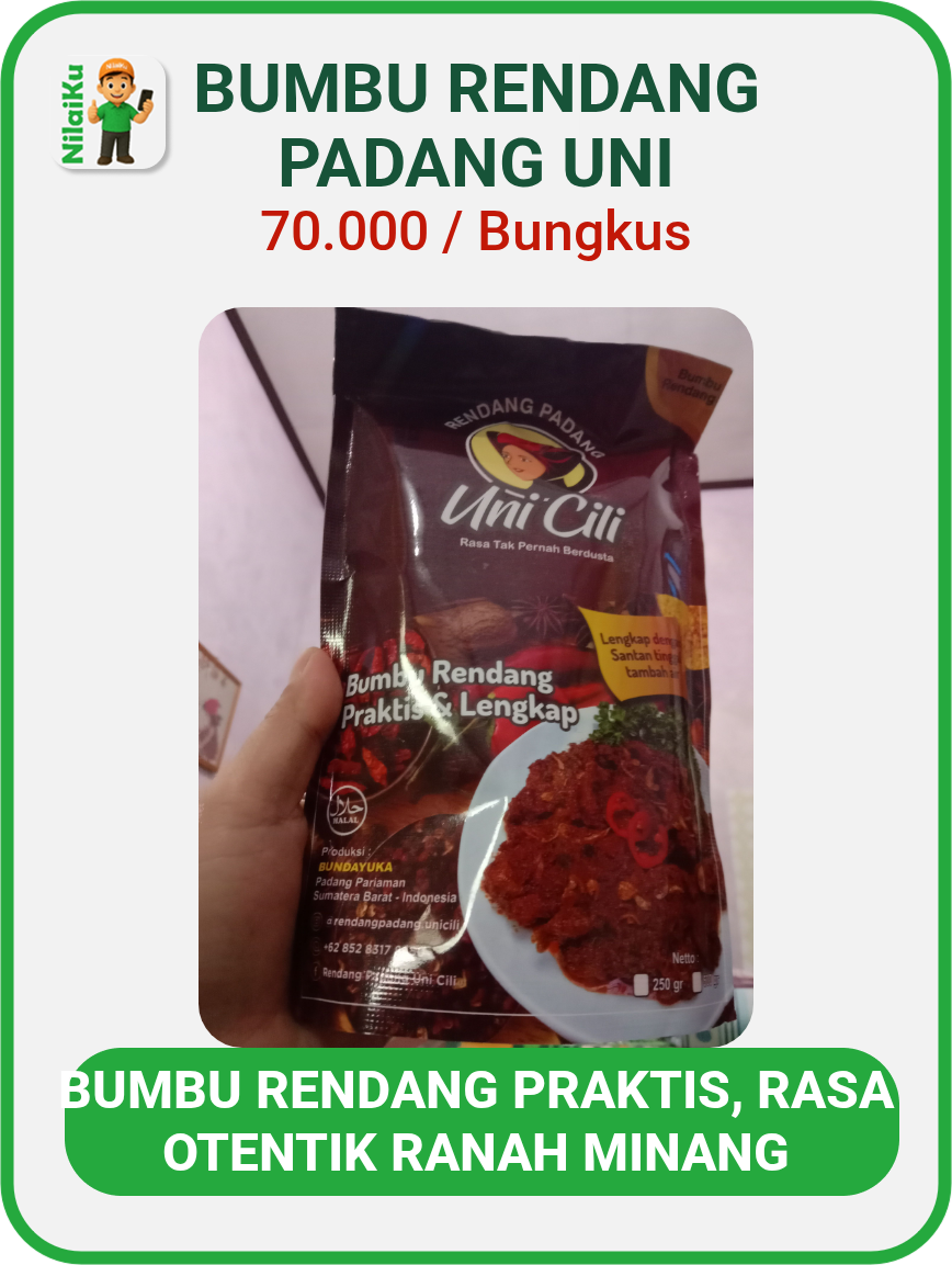 Bumbu Rendang Padang Uni Cili
