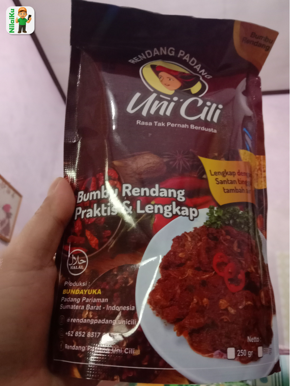 Bumbu Rendang Padang Uni Cili