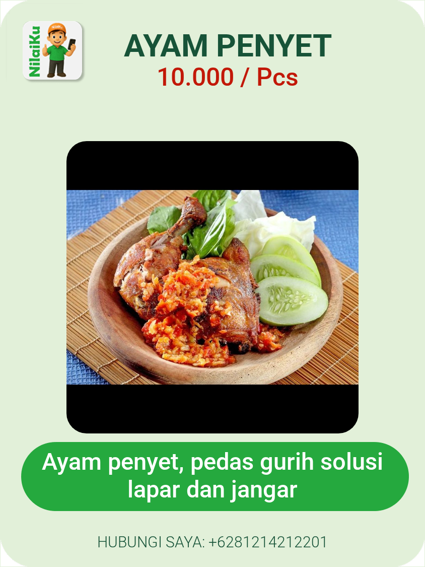 Promosi Ayam penyet