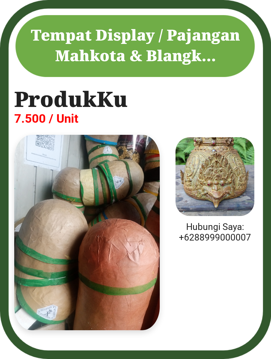 TEMPAT DISPLAI_MAHKOTA & BLANGKON