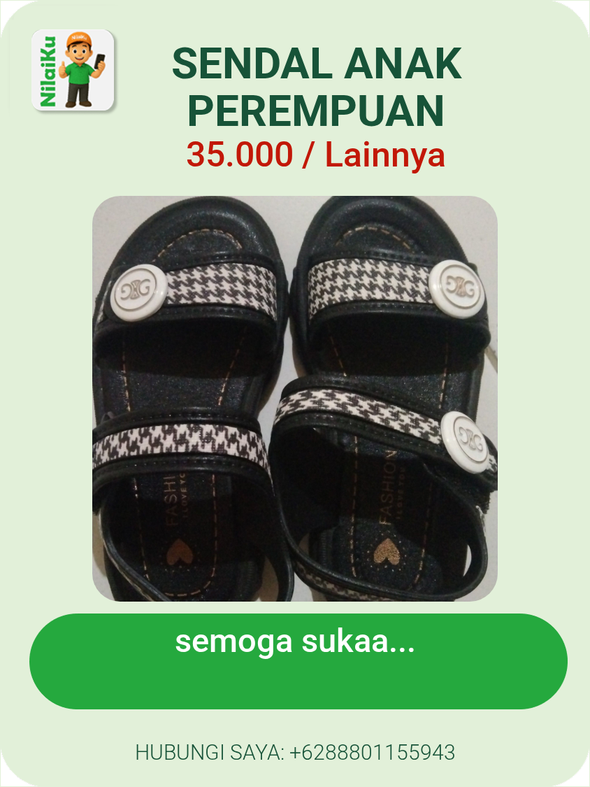 Promosi sendal anak perempuan