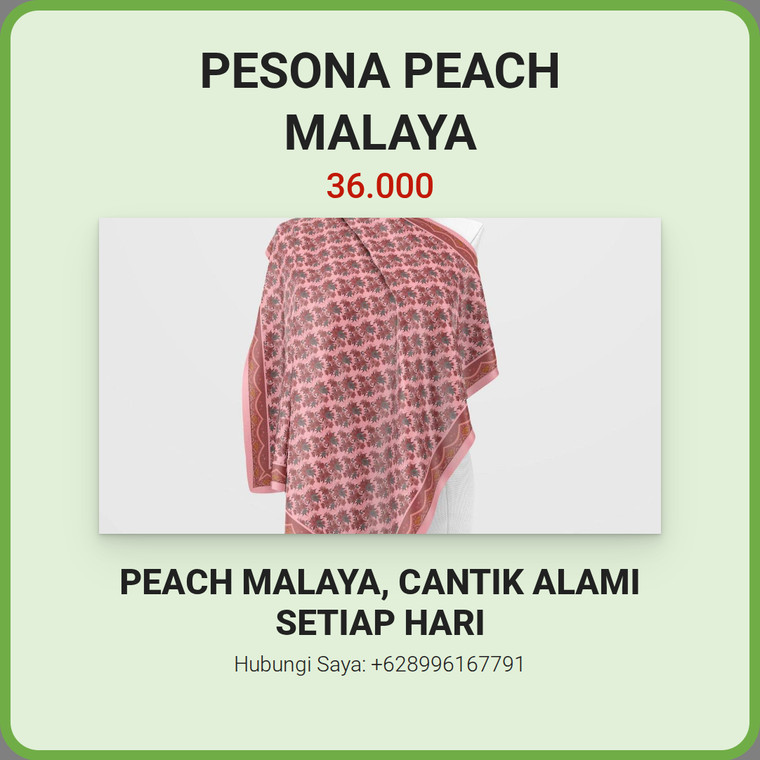 Promosi Pesona Peach Malaya