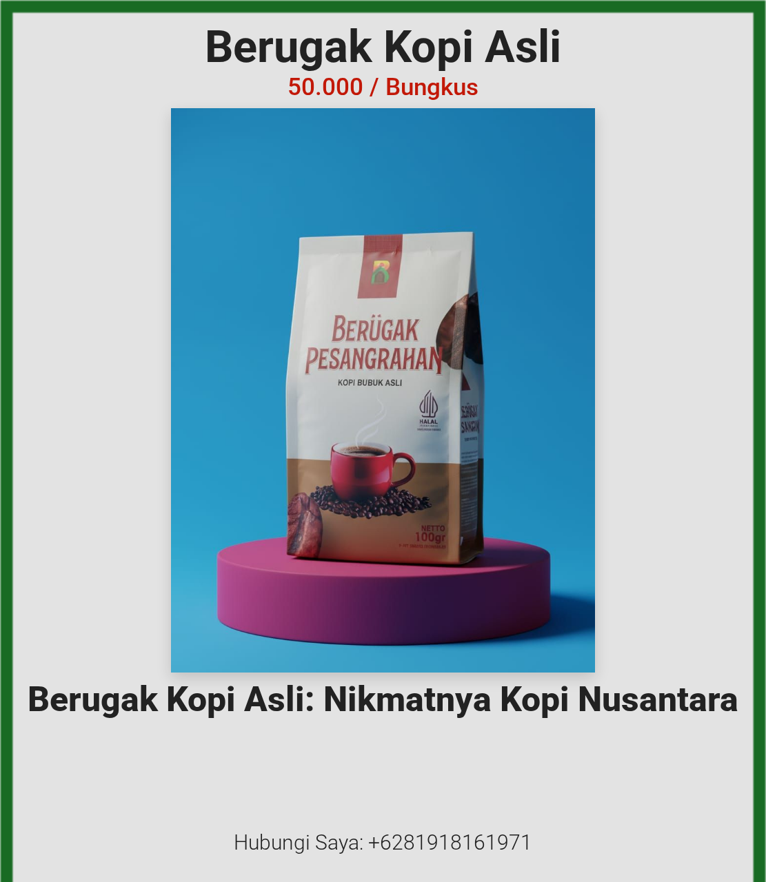 Berugak Kopi Asli