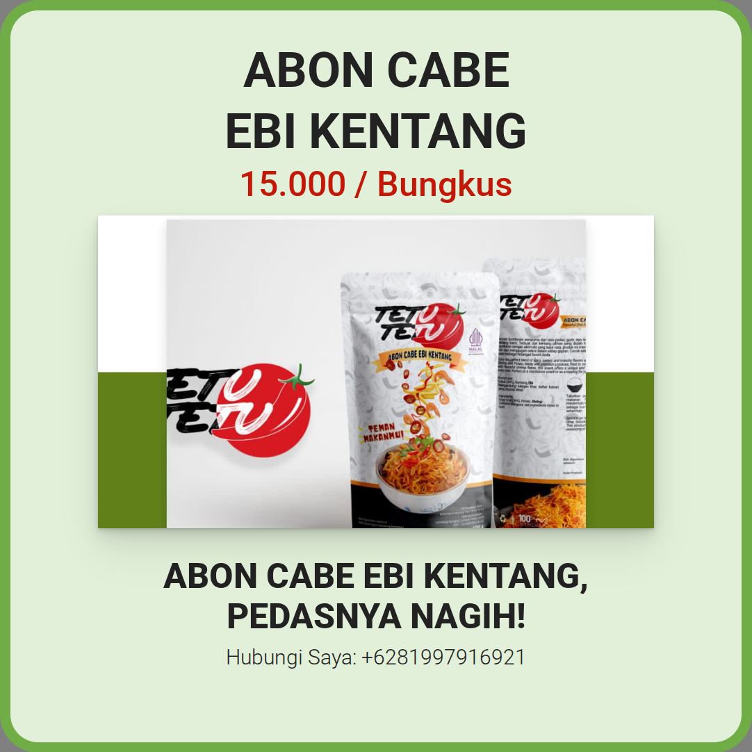 Abon cabe ebi kentang