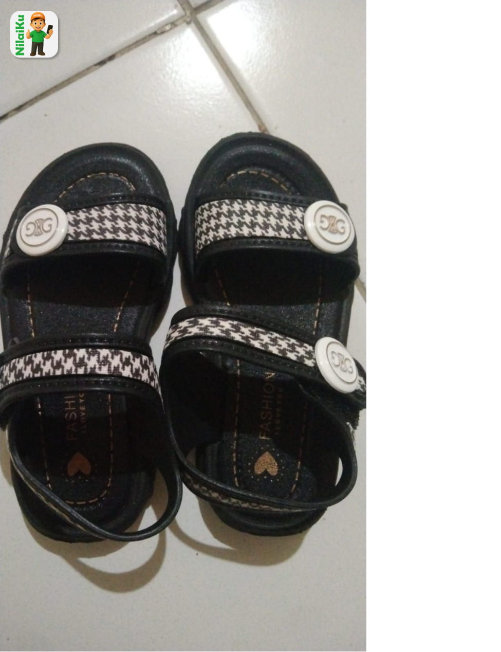 Promosi Sandal Hitam Houndstooth