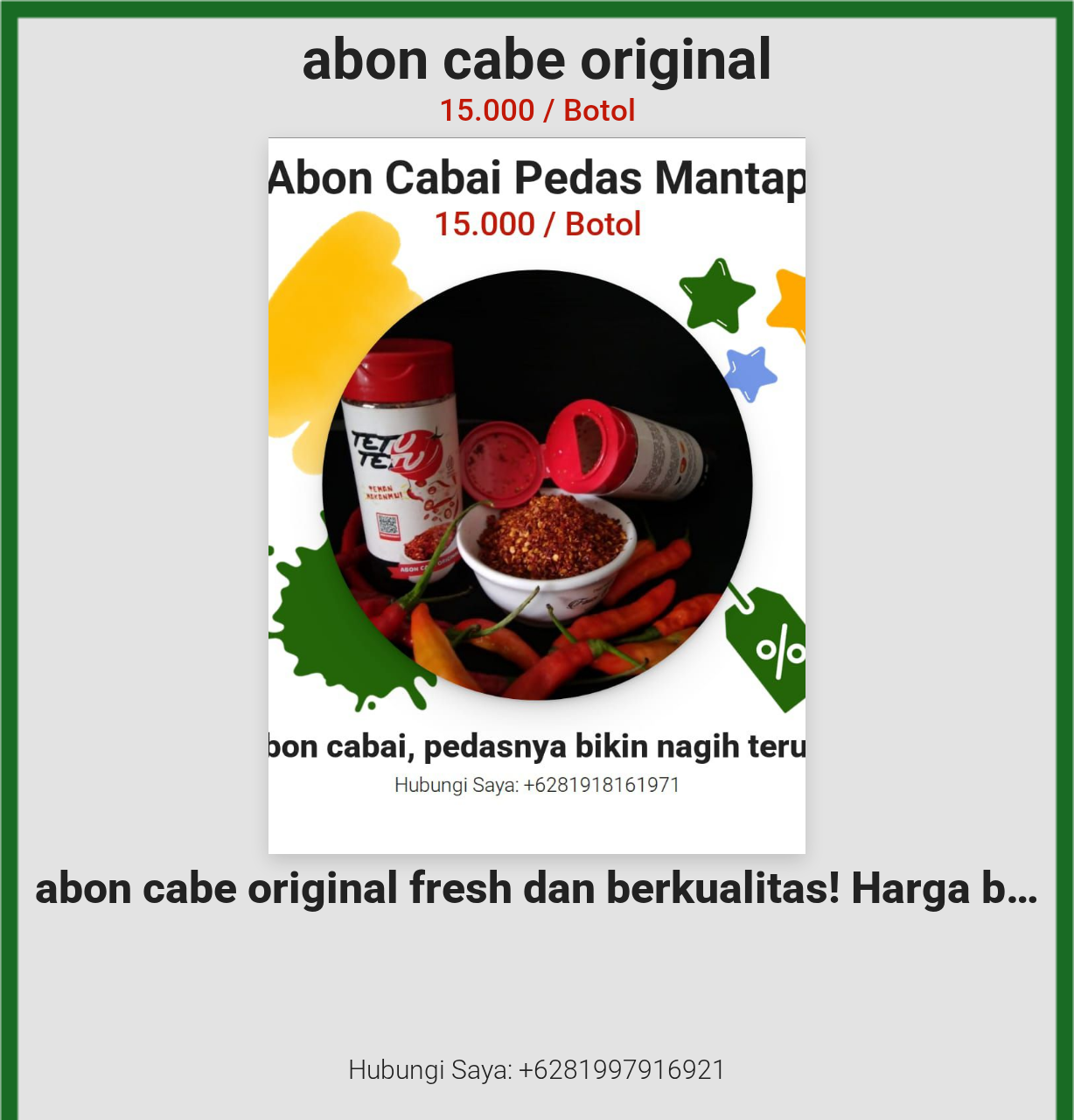 abon cabe original