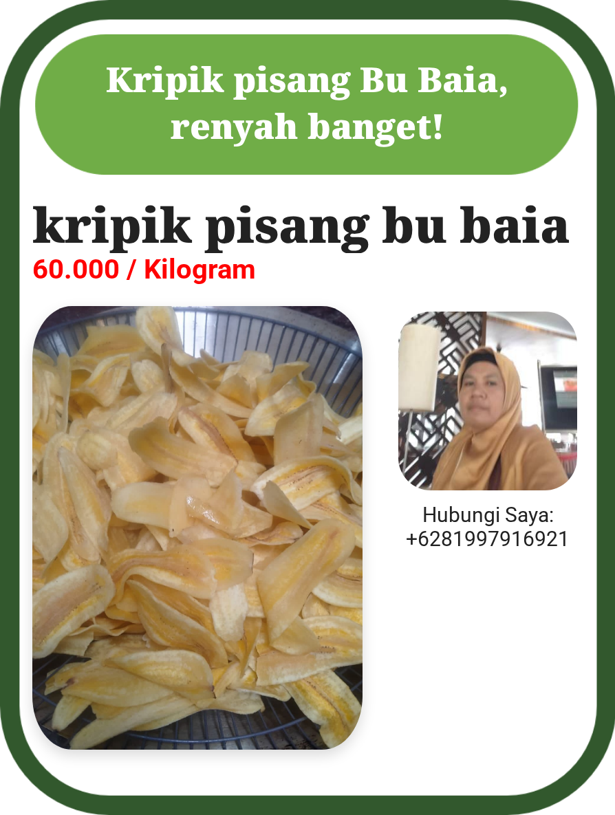 kripik pisang bu baiq