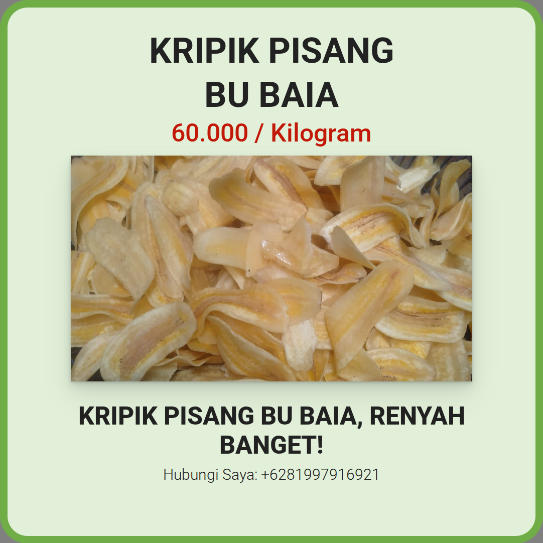 kripik pisang bu baiq