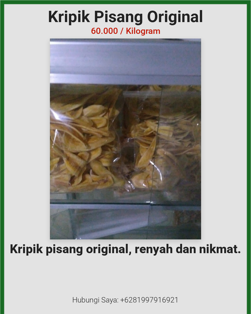 Kripik Pisang Original
