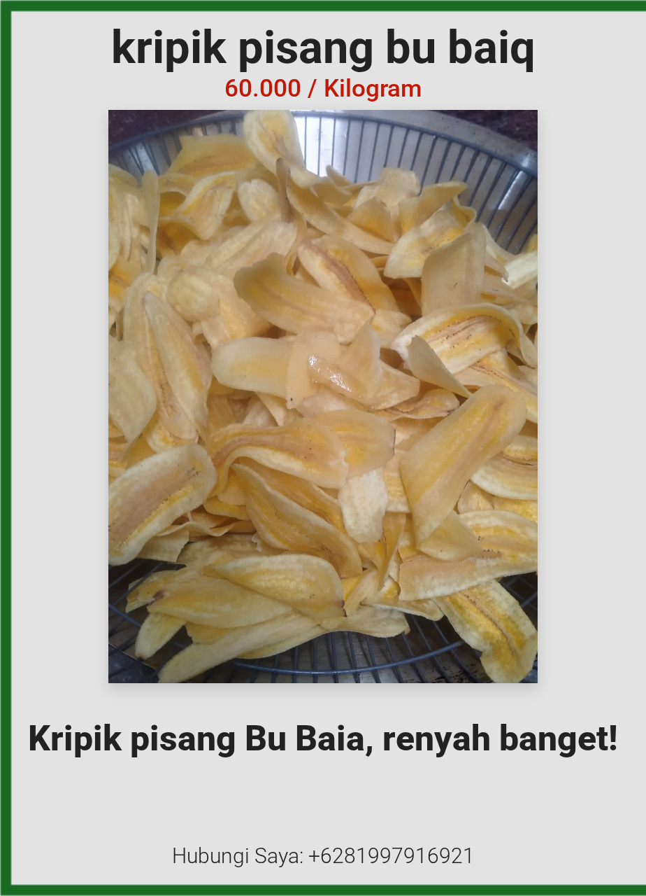 kripik pisang bu baiq
