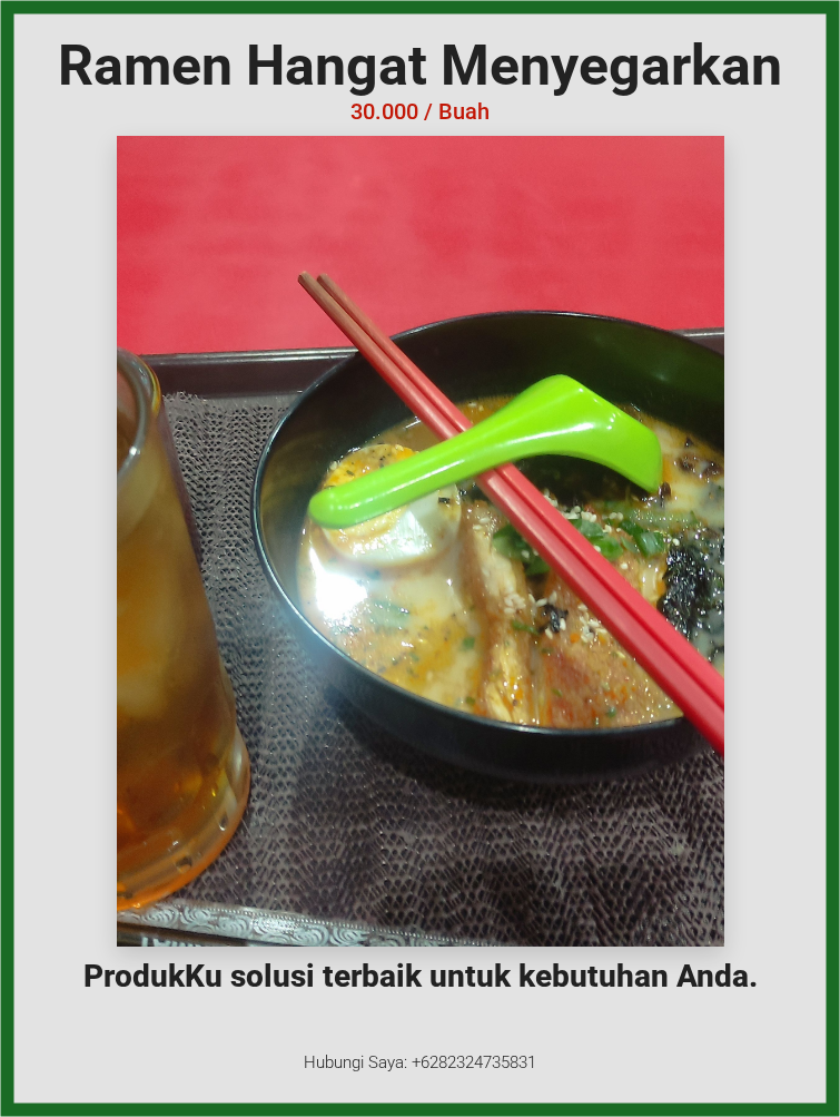 Ramen Hangat Menyegarkan