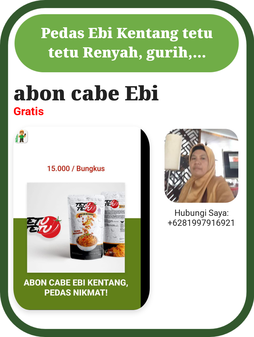 abon cabe Ebi Kentang tetu tetu