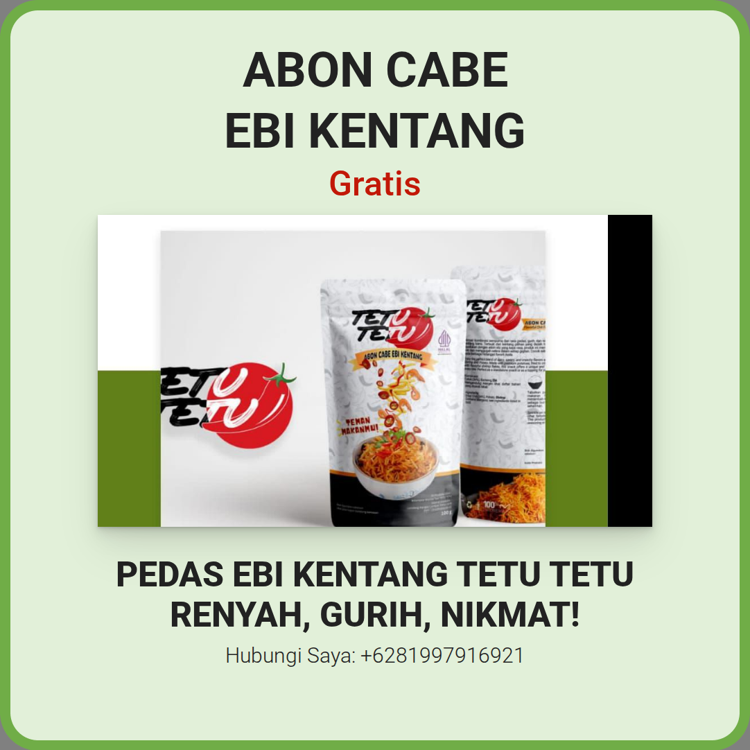 abon cabe Ebi Kentang tetu tetu