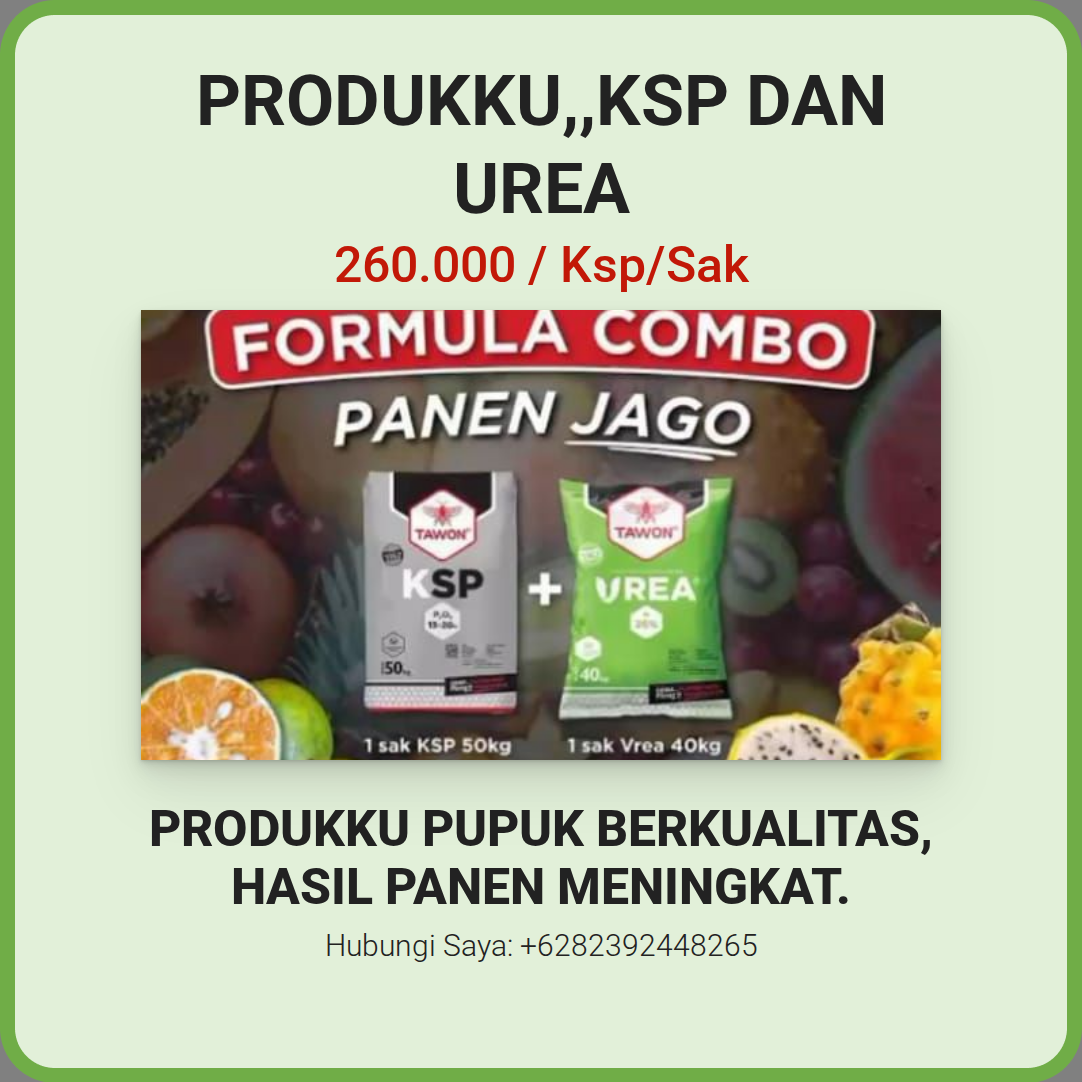 Promosi ProdukKu,,KSP dan urea