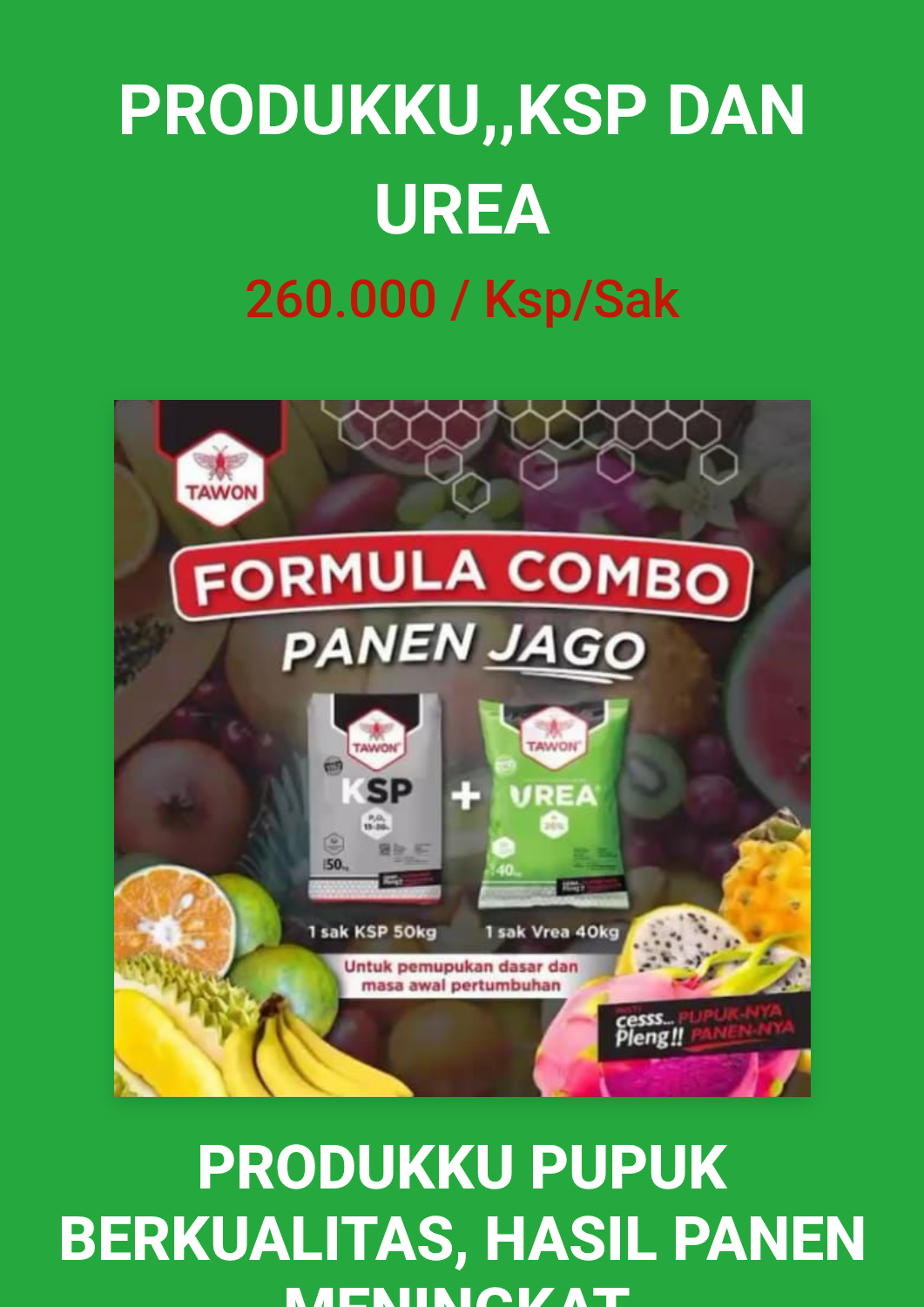 Promosi ProdukKu,,KSP dan urea