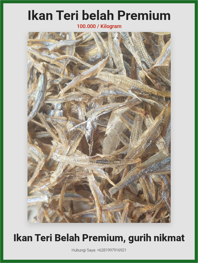 Ikan Teri belah Premium