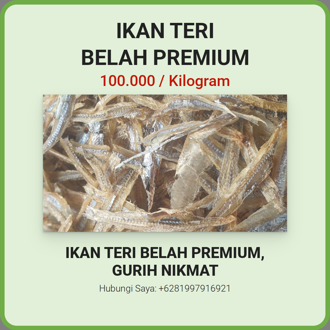 Promosi Ikan Teri belah Premium