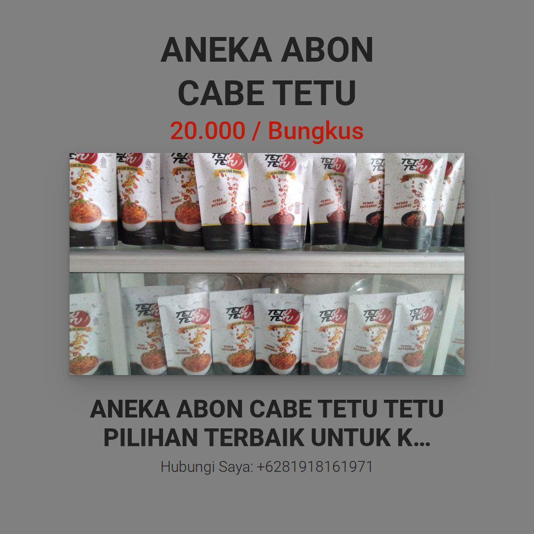 ANEKA ABON CABE TETU TETU
