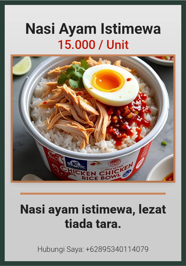 Promosi Nasi Ayam Istimewa