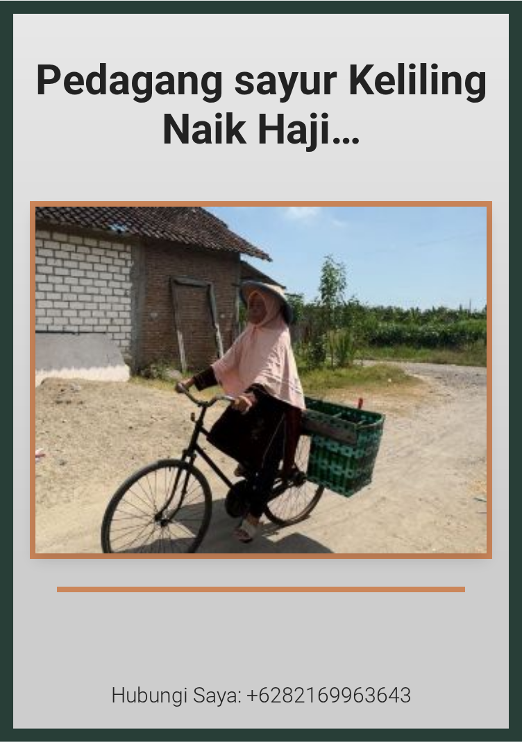 Pedagang sayur Keliling Naik Haji setelah menabung 49 tahun