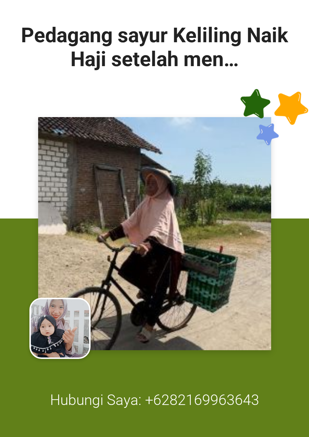 Pedagang sayur Keliling Naik Haji setelah menabung 49 tahun