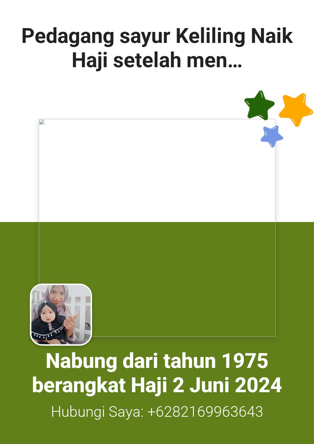 Pedagang sayur Keliling Naik Haji setelah menabung 49 tahun