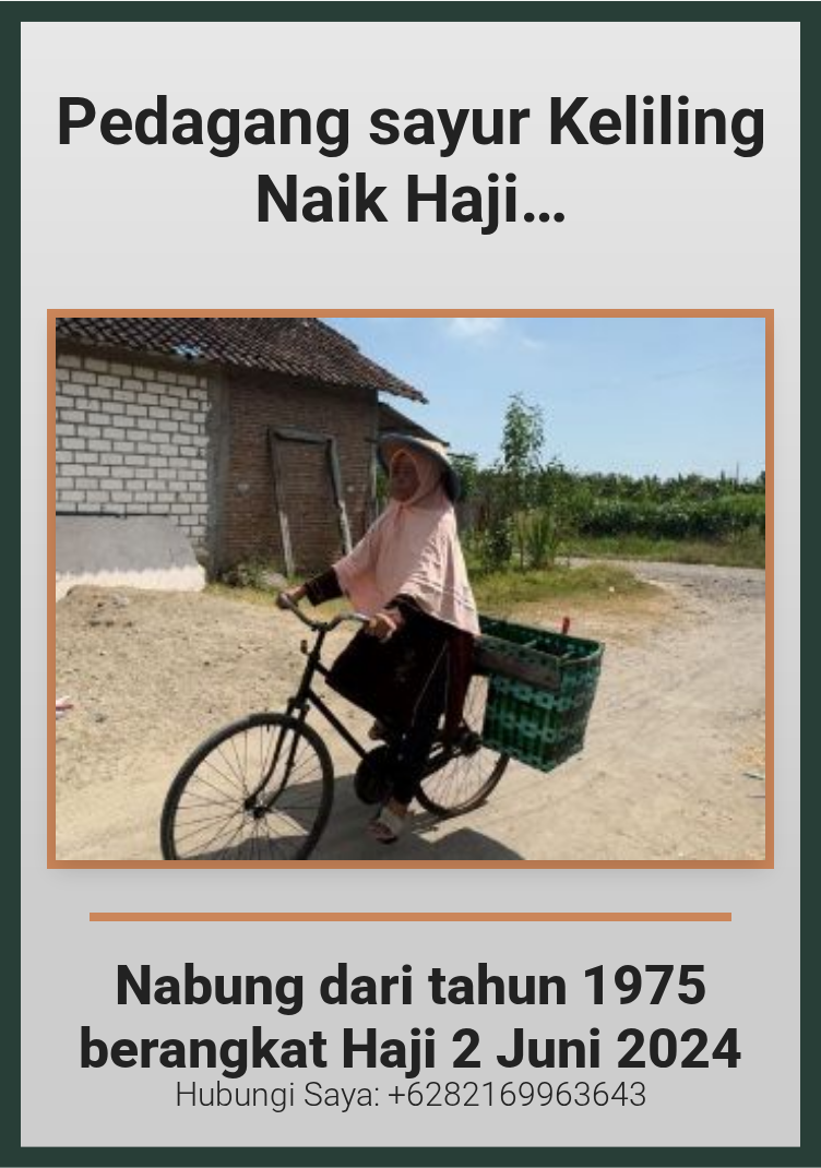 Pedagang sayur Keliling Naik Haji setelah menabung 49 tahun