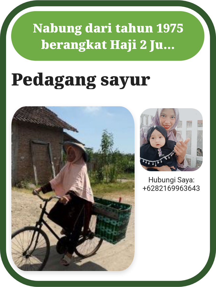 Pedagang sayur Keliling Naik Haji setelah menabung 49 tahun