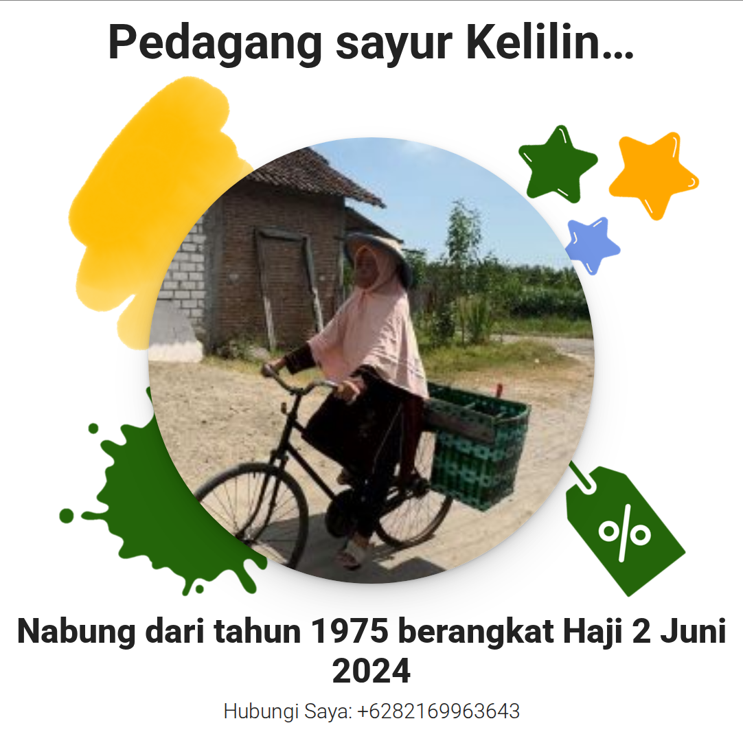 Pedagang sayur Keliling Naik Haji setelah menabung 49 tahun