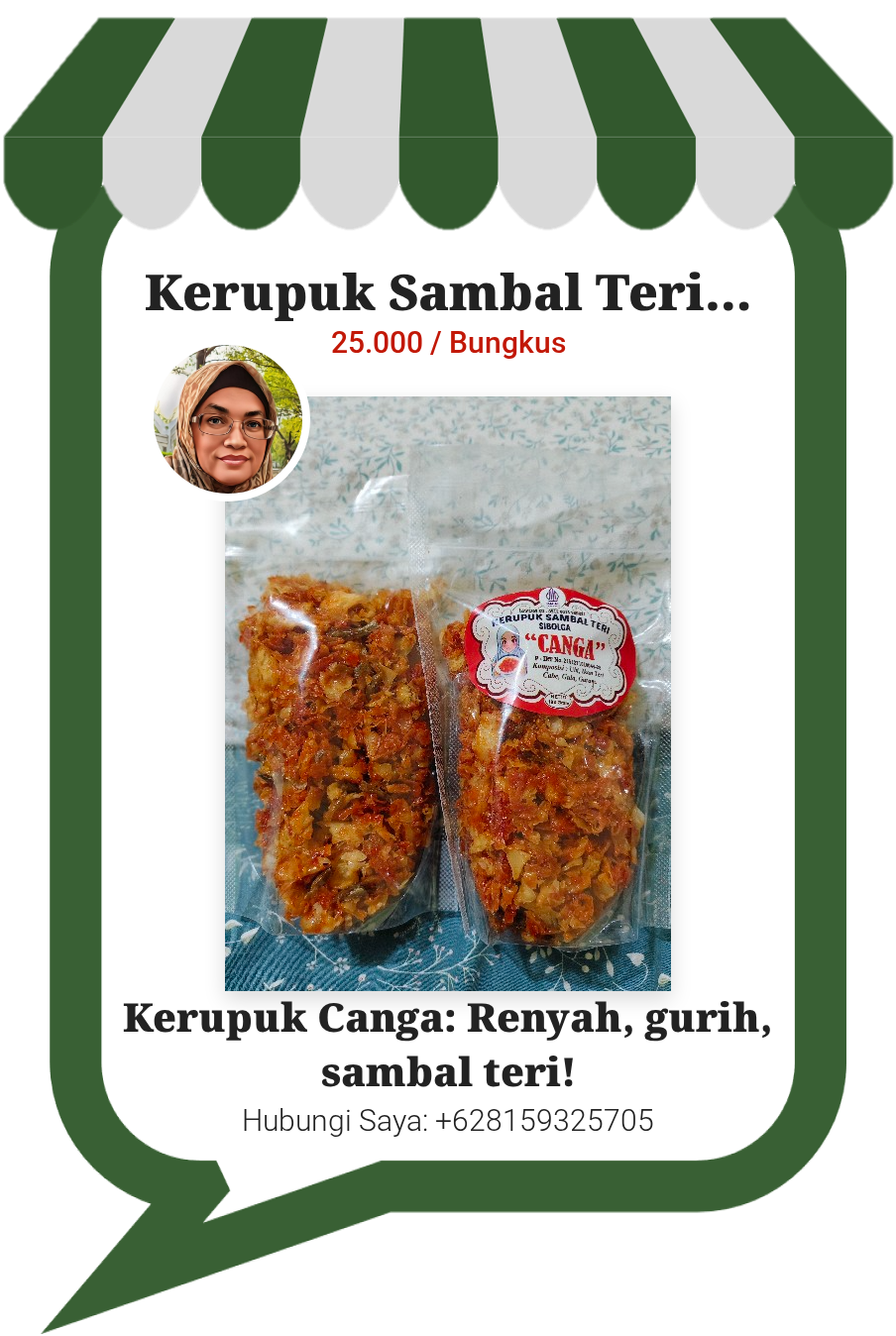 Kerupuk Sambal Teri Canga