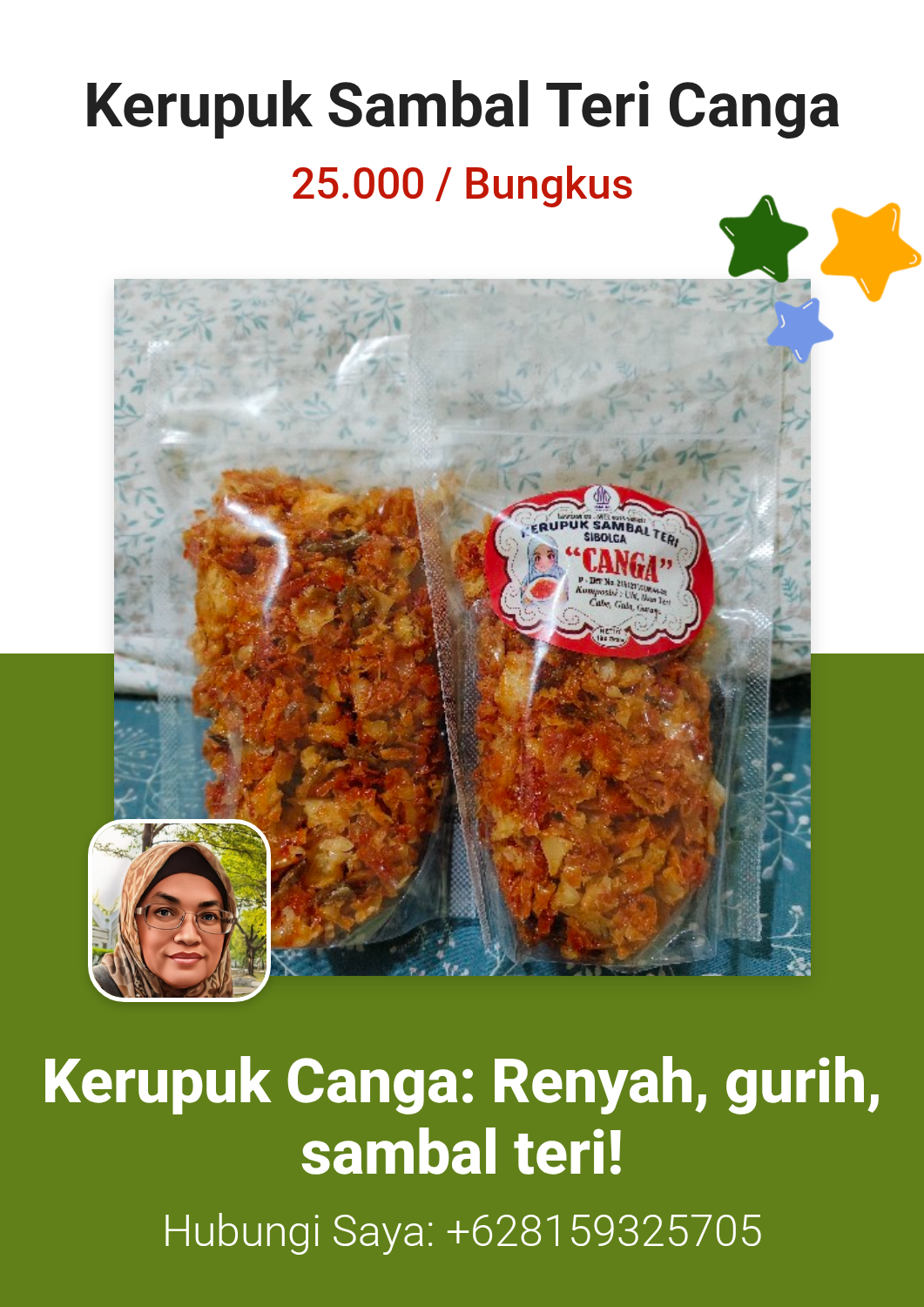 Kerupuk Sambal Teri Canga