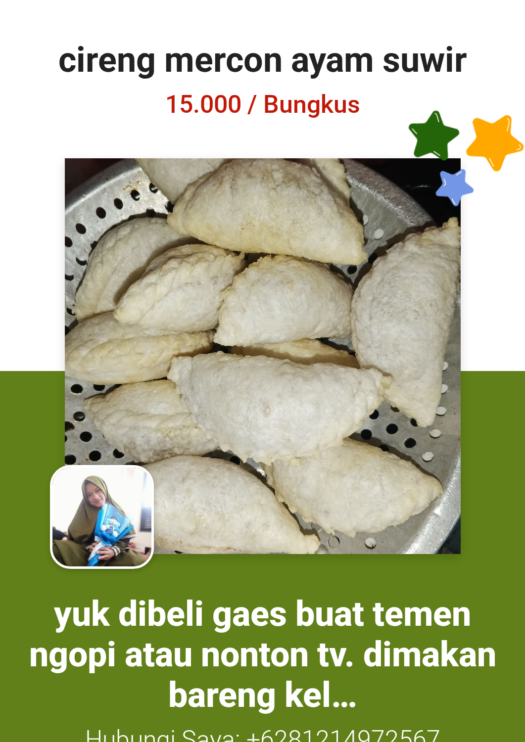 cireng mercon ayam suwir